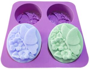 Flower Butterfly Oval Mold