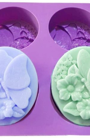 Flower Butterfly Oval Mold