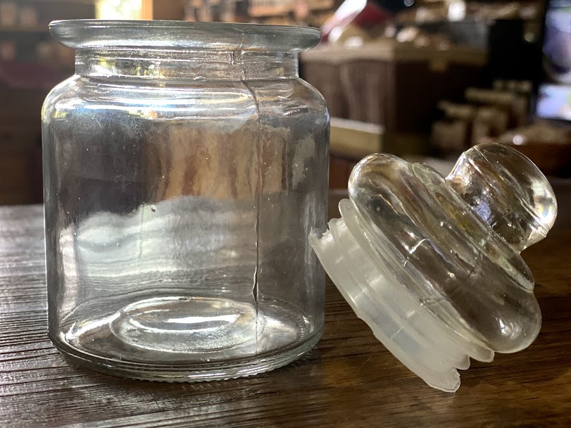 Glass Jar with Dome Lid, Clear Valley Blossoms