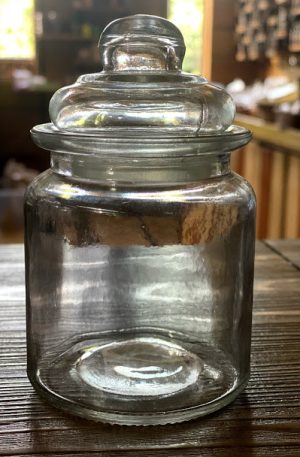 Glass Jar with Dome Lid, Clear
